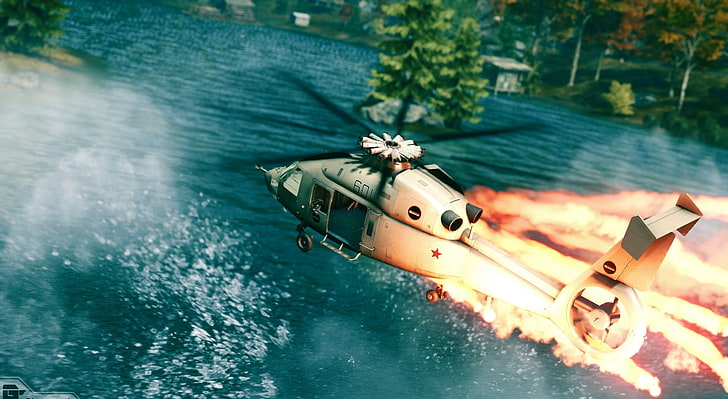 Helicopter, Games, Battlefield, battlefield 4, bf, bf4, gt cinematic, HD wallpaper