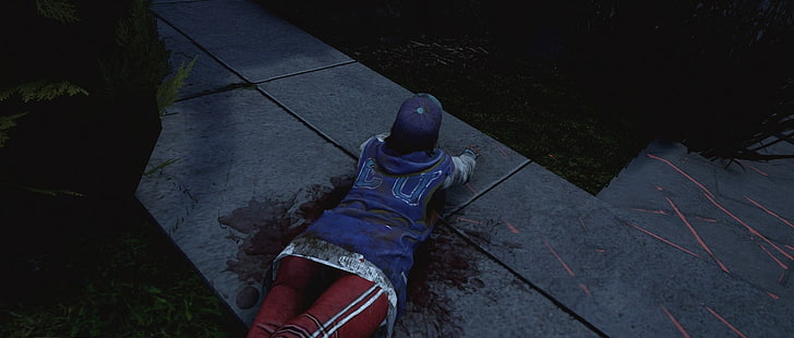 Dead by Daylight, Meg Thomas, one person, human body part, low section