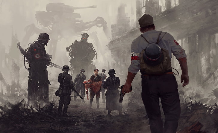 Warsaw Rising 1944 German Army, video game digital wallpaper