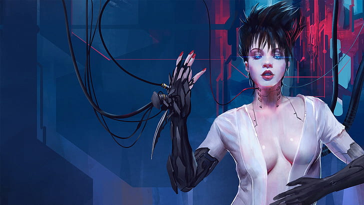 Wang Ke, concept art, cyberpunk, HD wallpaper
