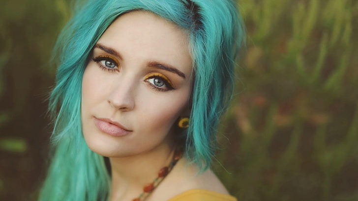 1. "Teal Hair and Blue Eyes: A Stunning Combination" - wide 7