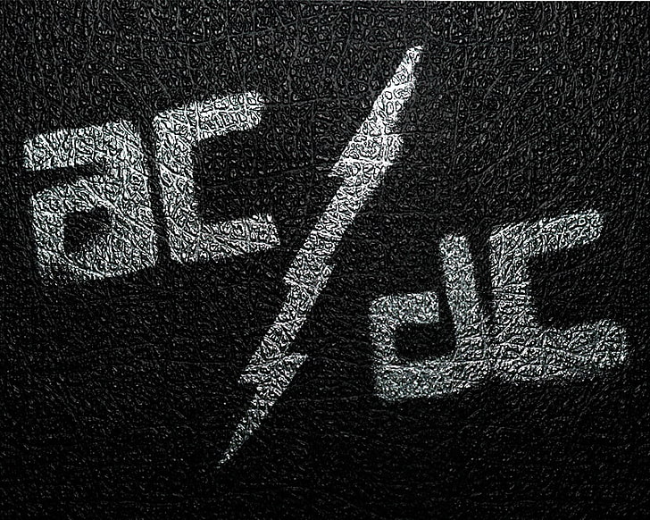 black and white AC/DC artwork, Band (Music), Hard Rock, Heavy Metal, HD wallpaper