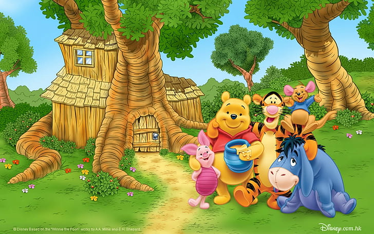Home Of Winnie The Pooh Cartoon For Children Photo Desktop Hd Wallpaper For Tablet And Pc 1920×1200