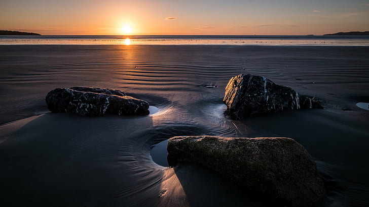 photography of brown sand dunes during sunset, dublin, ireland, dublin, ireland, HD wallpaper