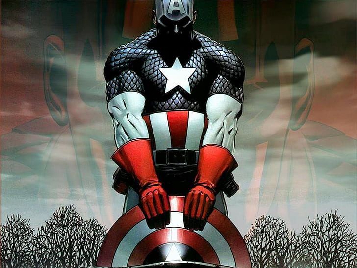 HD wallpaper: captain America, cover Cartoon | Wallpaper Flare
