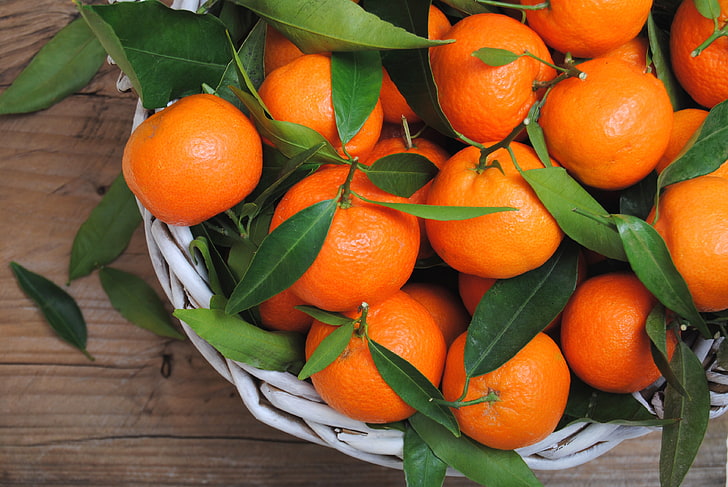 orange fruits, tangerines, oranges, leaves, citrus, citrus Fruit, HD wallpaper