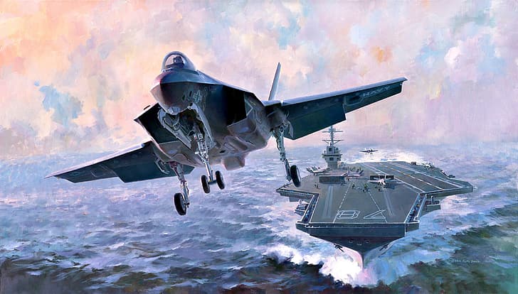 USA, Lightning II, The carrier, F-35C, US Navy, Carrier-based fighter