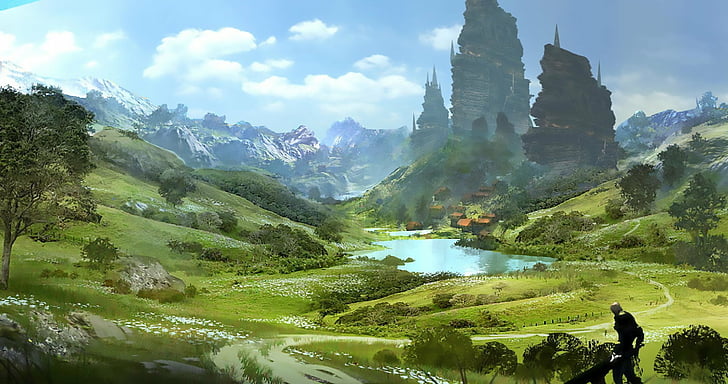 HD desktop wallpaper: Landscape, Fantasy, Planet, Sci Fi download free  picture #662046