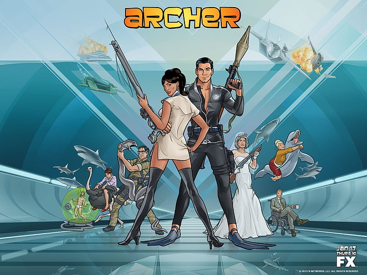 HD wallpaper: videogame screenshot, Archer (TV show), men, full length,  young men | Wallpaper Flare