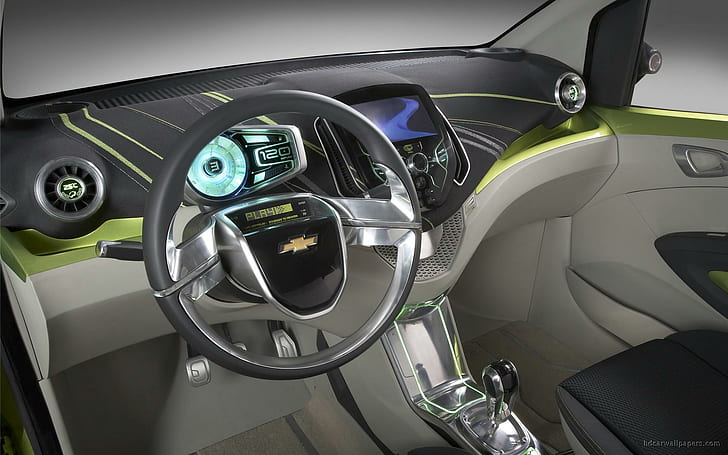  Fondo de pantalla HD Chevrolet Beat Concept Interior, volante chevrolet negro
