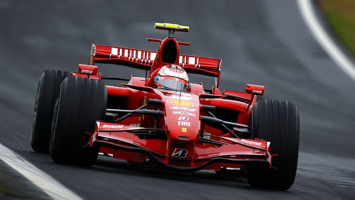 Formula 1, Scuderia Ferrari, race cars, Ferrari F2007, Kimi Raikkonen, HD wallpaper