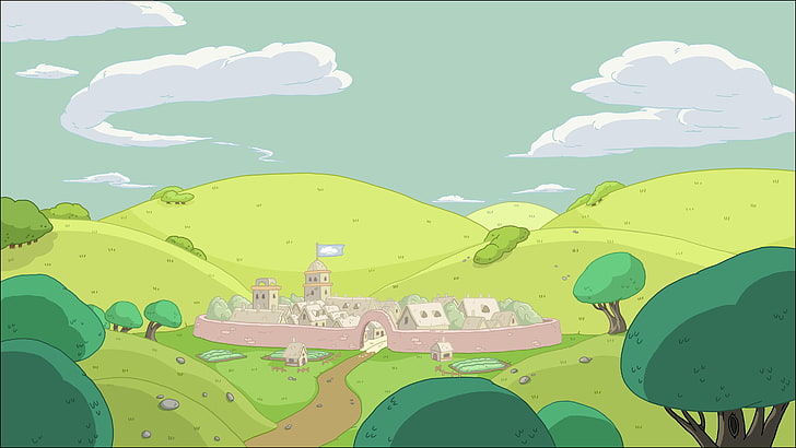 gray caster surrounded by trees illustration, Adventure Time, HD wallpaper