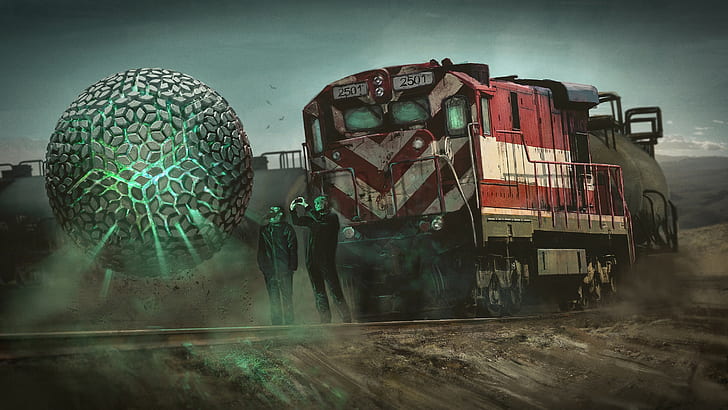 science fiction, train, vehicle