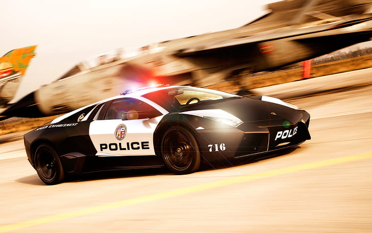 Lamborghini Police Car, cars, HD wallpaper