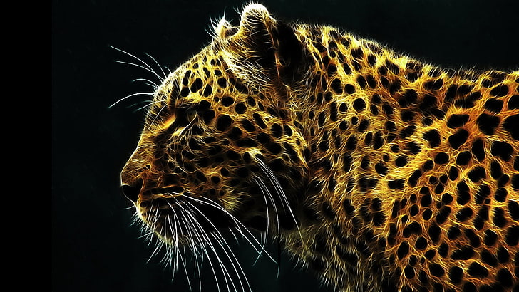 cheetah, render, digital art, leopard, leopard (animal), one animal, HD wallpaper