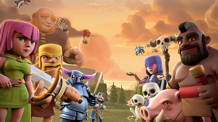 Clash of Clans, representation, sky, group of people, leisure activity