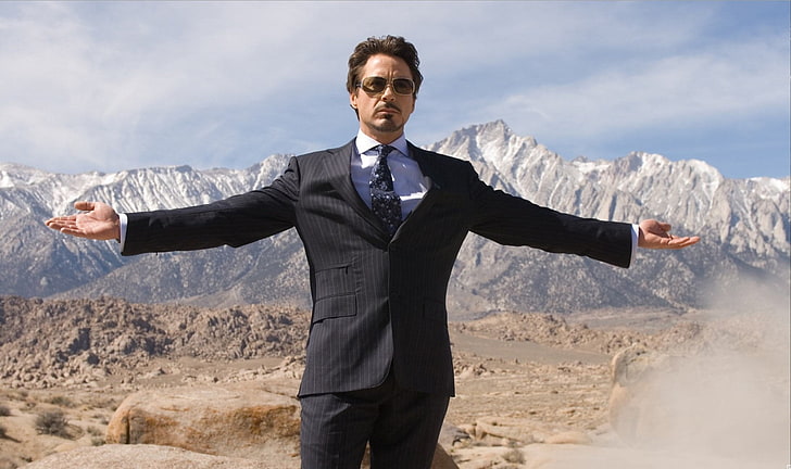 Iron Man, Robert Downey Jr., human arm, one person, arms outstretched