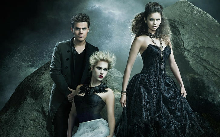 The Vampire Diaries 2015, women's black tube dress, Nina Dobrev, HD wallpaper