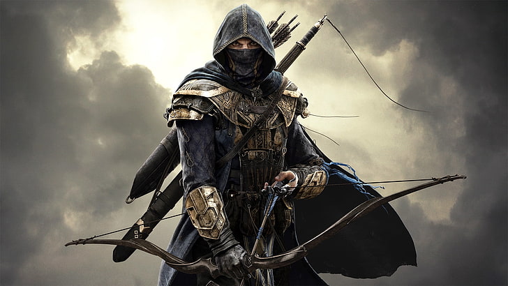 blue caped game character, the elder scrolls online, sword of the night, HD wallpaper