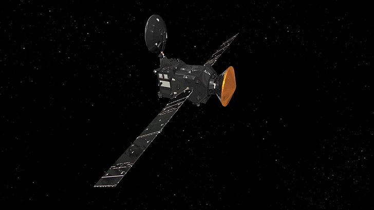 Roscosmos, ESA, ExoMars, render, space, CGI, black background, HD wallpaper