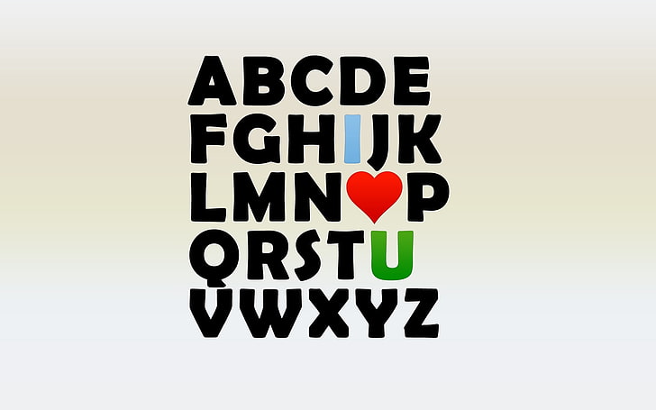 Hd Wallpaper Alphabet Text Love Letters Heart Illustration