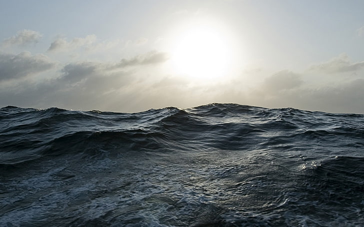 Open Ocean-Windows 10 HD Wallpaper, ocean waves, sea, sky, water HD wallpaper