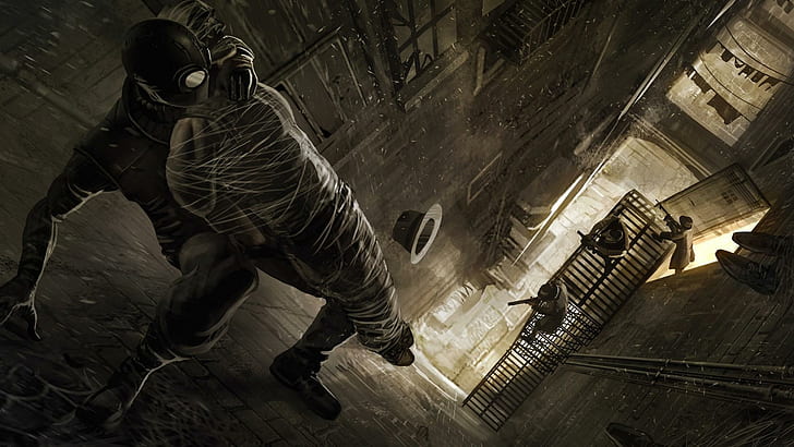Spiderman Noir, webbing, attack, awesome, sneak, games