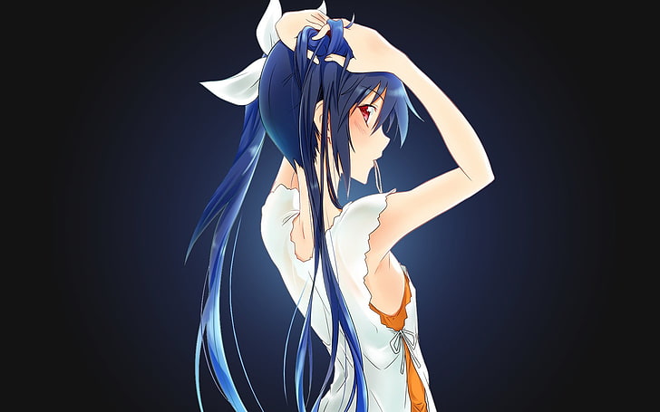Tail Blue, pretty, adorable, floral, sweet, blossom, nice, twin tail, anime,  HD wallpaper | Peakpx