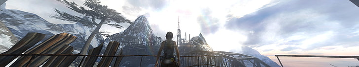game application screenshot, Tomb Raider, Eyefinity, video games, HD wallpaper