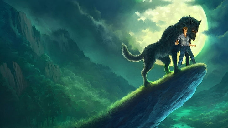 HD wallpaper: anime, wolf, one animal, animals in the wild, animal wildlife  | Wallpaper Flare