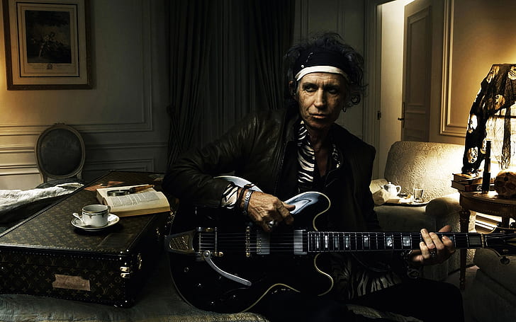 Keith Richards Guitarist Rolling Stones, music, bands, rock, HD wallpaper