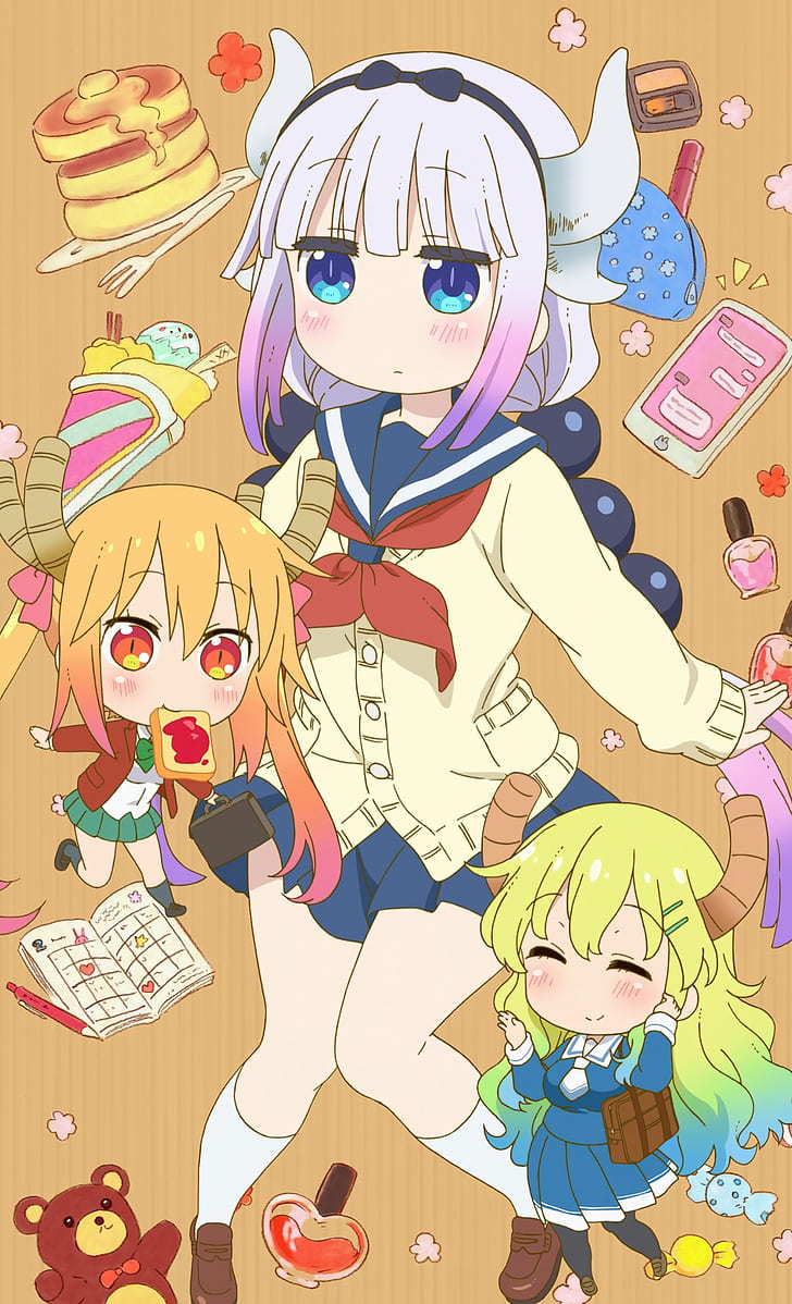 anime, anime girls, Kobayashi-san Chi no Maid Dragon, Tohru (Kobayashi-san Chi no Maid Dragon), HD wallpaper