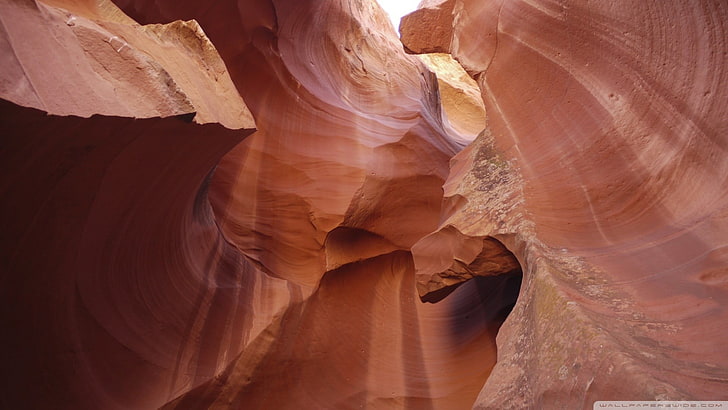 brown and white floral textile, Antelope Canyon, rock formation, HD wallpaper