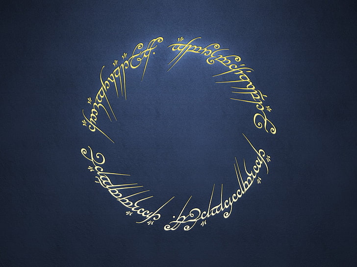 blue background with text overlay, The Lord of the Rings, movies
