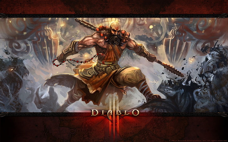 Diablo game application, Diablo III, art and craft, representation, HD wallpaper