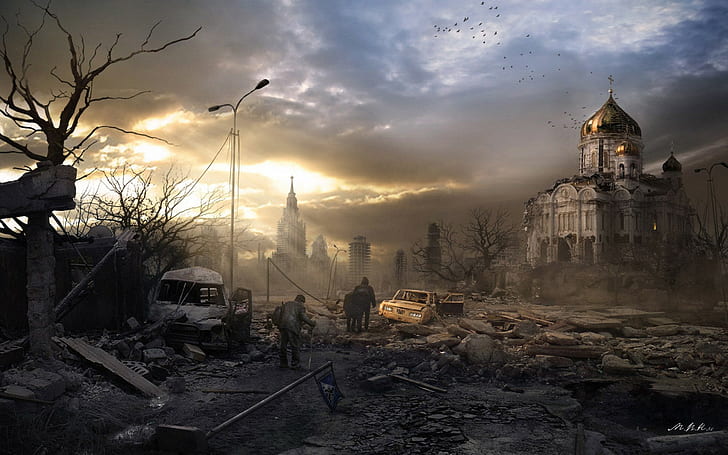 aeyaeyoffice, apocalyptic, art, city, end, nuclear, war, world, HD wallpaper