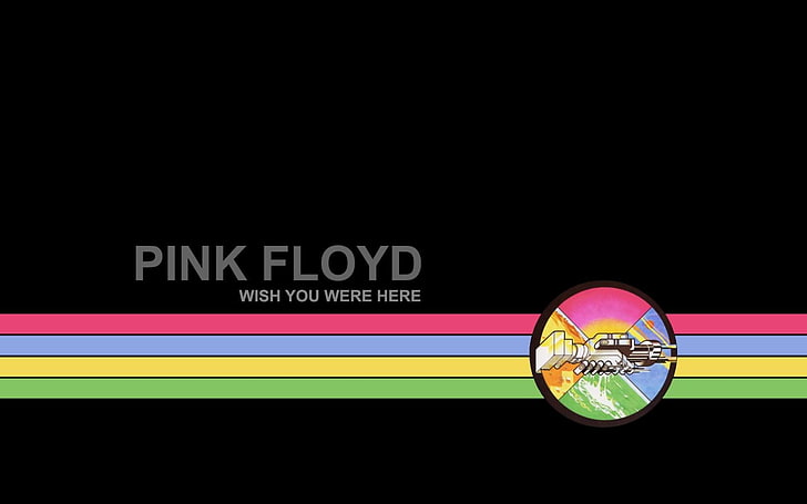 Pink Floyd logo, music, group, rock band, musicians, multi colored