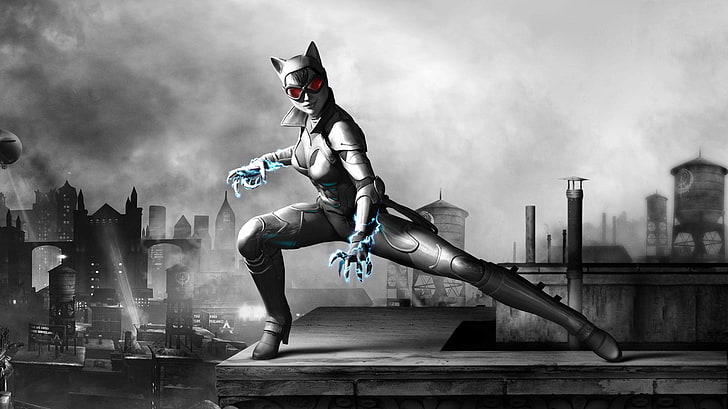Catwoman digital wallpaper, video games, Batman: Arkham City, HD wallpaper