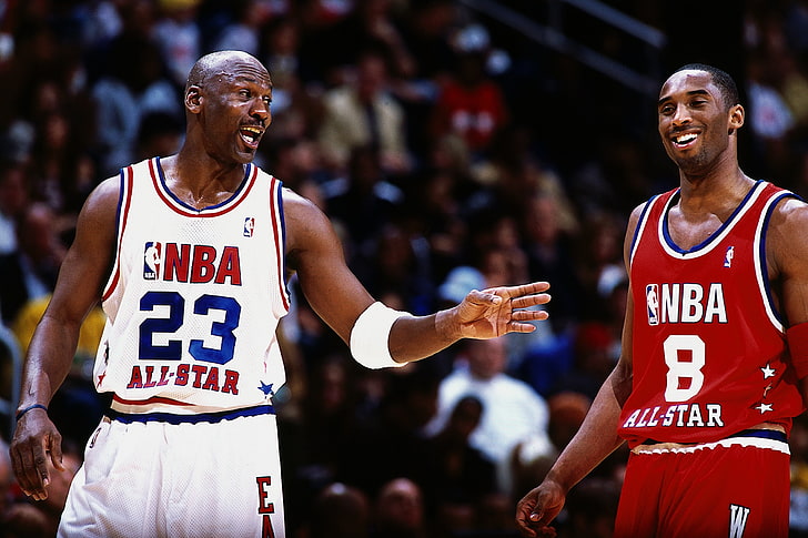 HD wallpaper: Michael Jordan and Kobe Bryant, NBA, basketball, sports,  legend