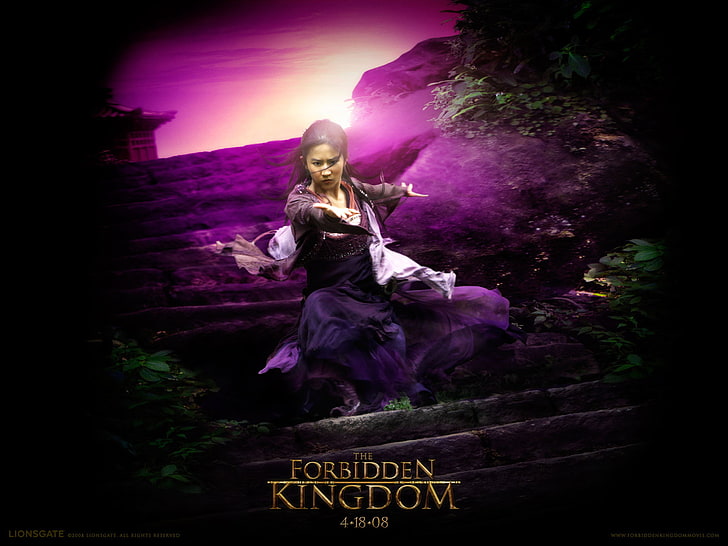 The Forbidden Kingdom, movies, 2008 (Year), fantasy girl, purple, HD wallpaper