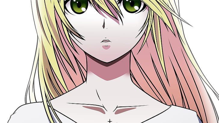 anime girls, blonde, green eyes, Noel Vermillion, Blazblue, HD wallpaper