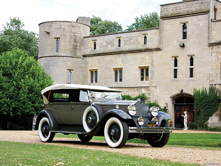 1930 Packard Deluxe Eight Phaeton, castle, classic, antique, cars