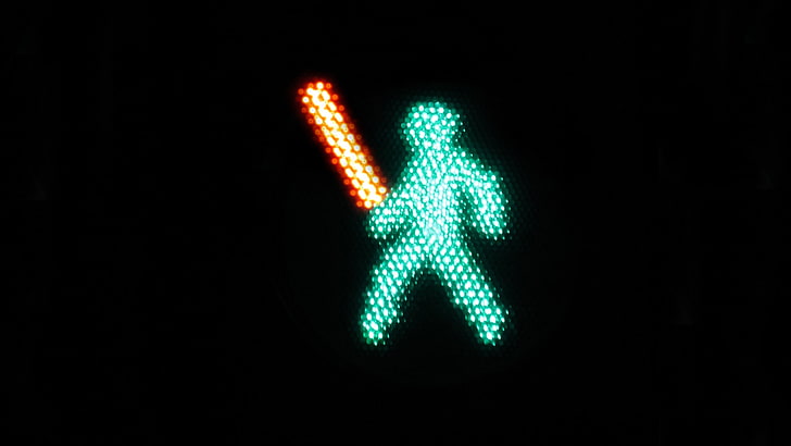 green and orange traffic signage, Star Wars, lightsaber, traffic lights, HD wallpaper