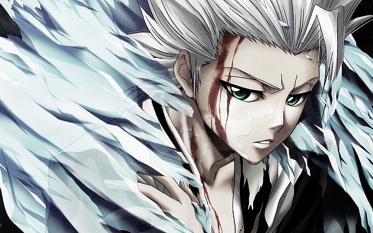 HD wallpaper: white haired male Bleach anime character, Hitsugaya Toshiro,  human representation | Wallpaper Flare