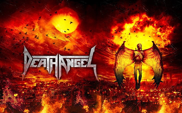 hell, apocalyptic, communication, flame, night, text, fire, HD wallpaper