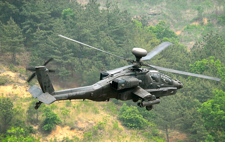 ah 64, apache, army, attack, helicopter, military, weapon, HD wallpaper