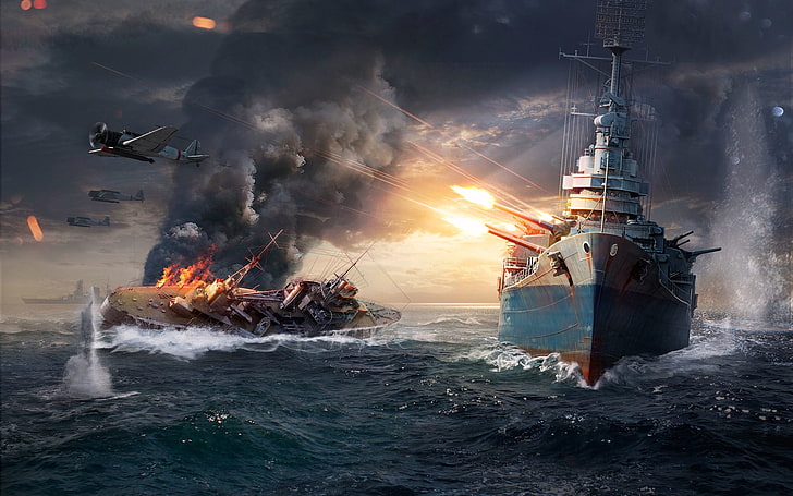 Battleship at sea wallpaper by TheWolf011  Download on ZEDGE  bde0