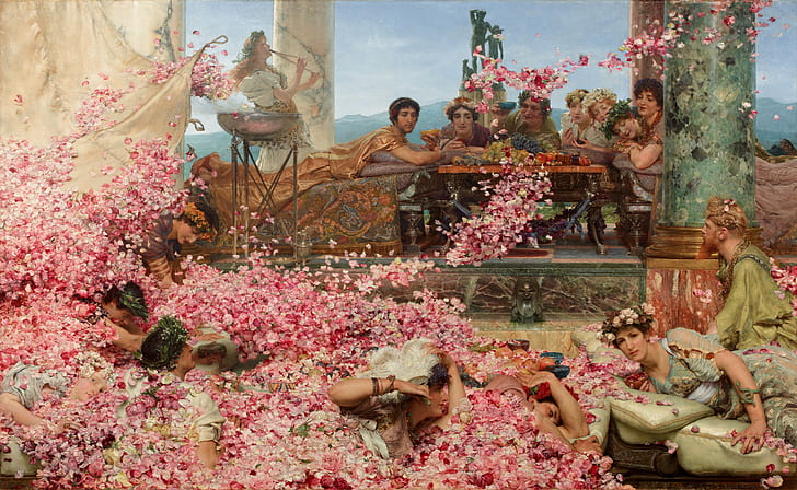 classic art, Lawrence Alma-Tadema, Ancient Rome, rose, HD wallpaper