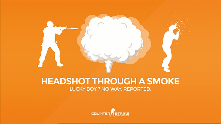 headshot through a smoke logo, CS GO, Counter Strike Global Offensive