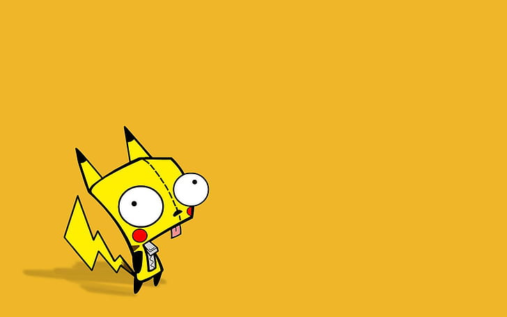 Invader Zim Gir Pokemon Pikachu Yellow HD, cartoon/comic, HD wallpaper